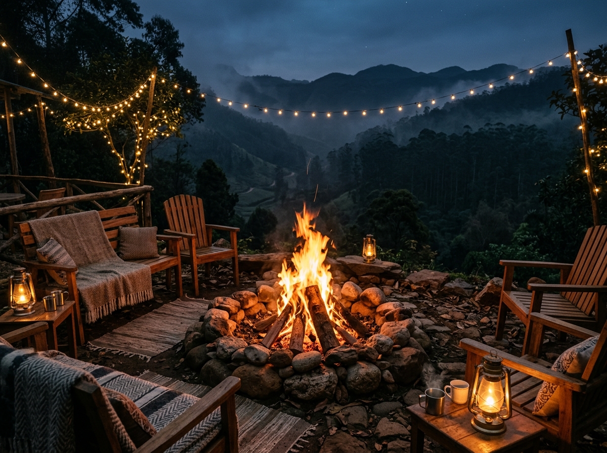 Evening bonfire experience