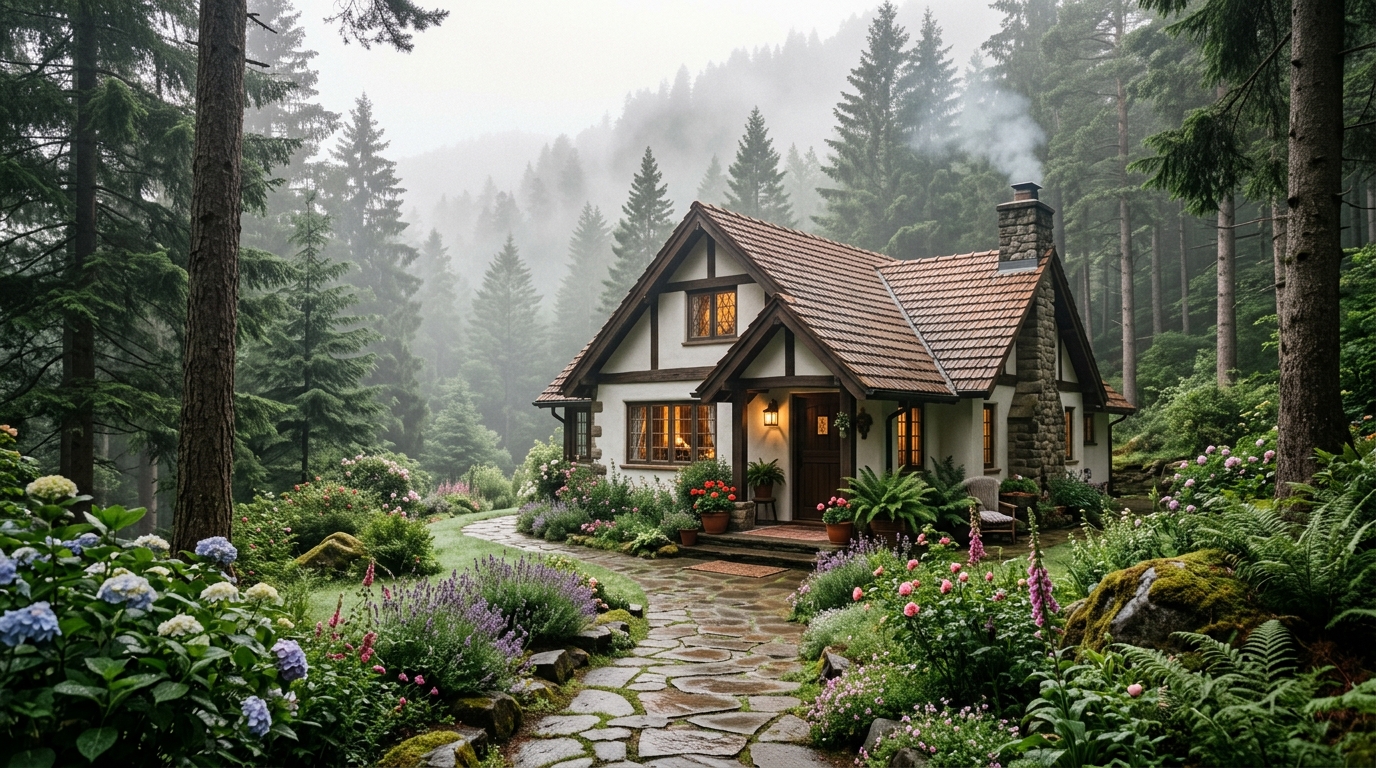 Snowdrop Villa — cozy cottage nestled among pine trees